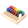 Wooden Crayon Holder 16 Blocks & 16 Crayons | From Jennifer | ©️ Conscious Craft